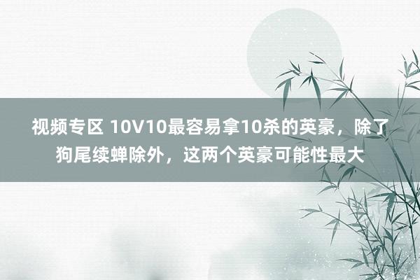 视频专区 10V10最容易拿10杀的英豪，除了狗尾续蝉除外，这两个英豪可能性最大